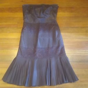 Brown banana Republic strapless cocktail dress